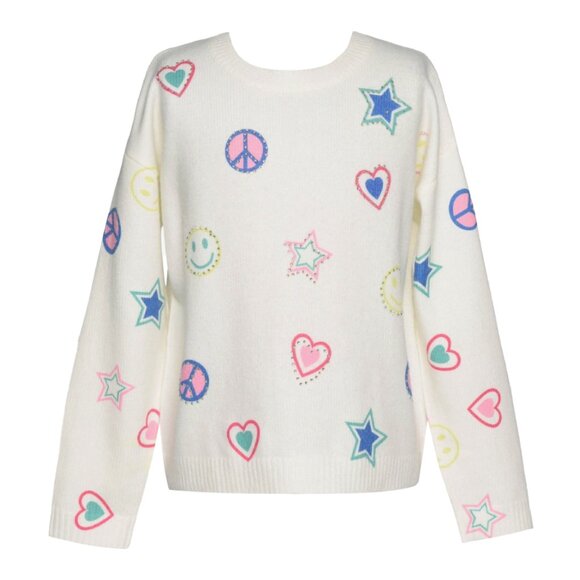 GIRLS Emoji Print Sweater - Picture 1 of 1